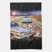 Corvair Kitchen Towel-Route 66 Theedoek (Verticaal)