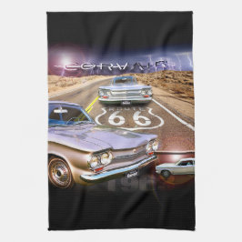 Corvair Kitchen Towel-Route 66 Theedoek