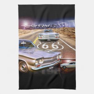 Corvair Kitchen Towel-Route 66 Theedoek