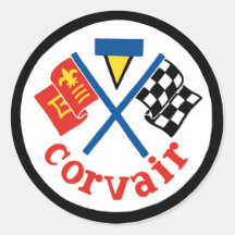 Corvair  Patch 2 kleuren/zwarte Stickers