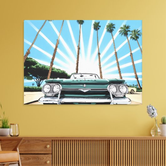 Corvair Pop Art Canvas Afdruk (Insitu (Woonkamer))