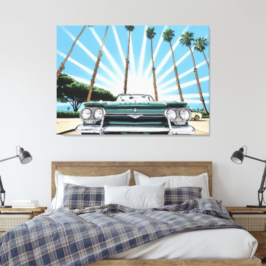 Corvair Pop Art Canvas Afdruk (Insitu (Slaapkamer))