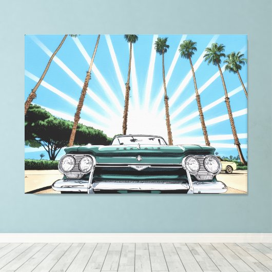 Corvair Pop Art Canvas Afdruk (Insitu (Houten vloer))