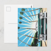 Corvair Pop Art Palm Tree Briefkaart (Voorkant / Achterkant)