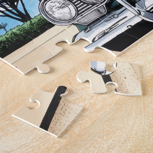 Corvair Pop Art Palm Tree Legpuzzel (Zijkant)