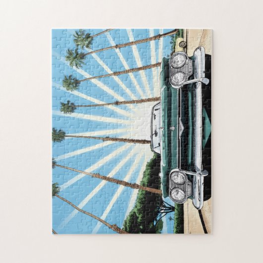 Corvair Pop Art Palm Tree Legpuzzel (Verticaal)