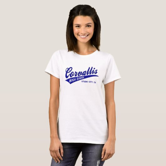 Corvallis High School Studio City California T-shirt (Voorkant volledig)