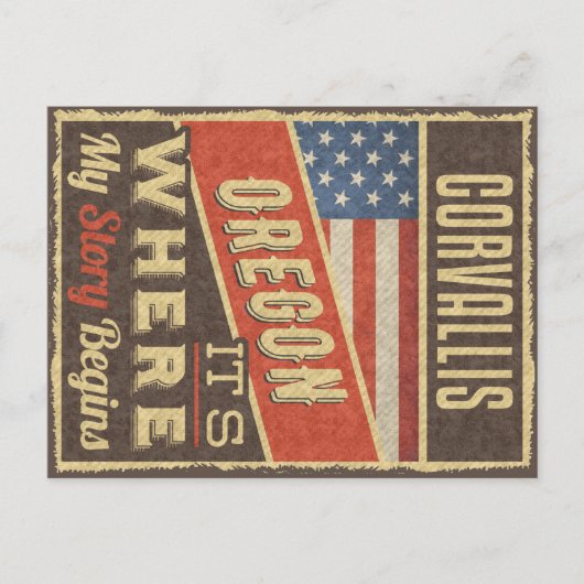Corvallis Oregon Briefkaart (Voorkant)