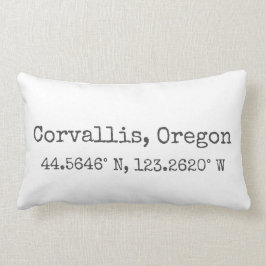 Corvallis, Oregon coördineert lumbaal kussen