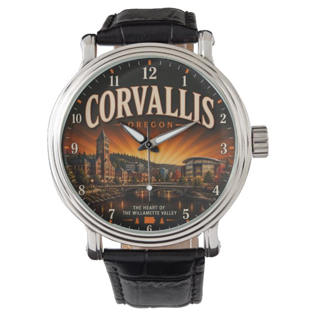 Corvallis Oregon Horloge (Voorkant)