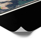 Corvallis Oregon van Space Satellite Map Poster (Hoek)