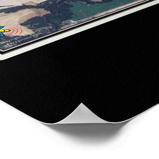 Corvallis Oregon van Space Satellite Map Poster (Hoek)