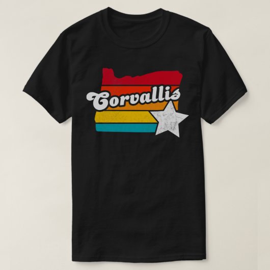 Corvallis Oregon  Verdrietig Souvenir 2 T-shirt (Design voorkant)