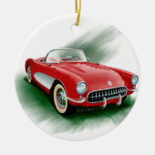 Corvette 1957 keramisch ornament (Voorkant)