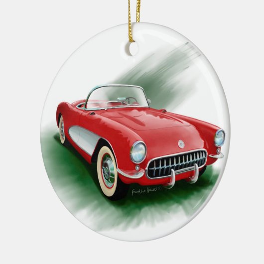 Corvette 1957 keramisch ornament (Links)
