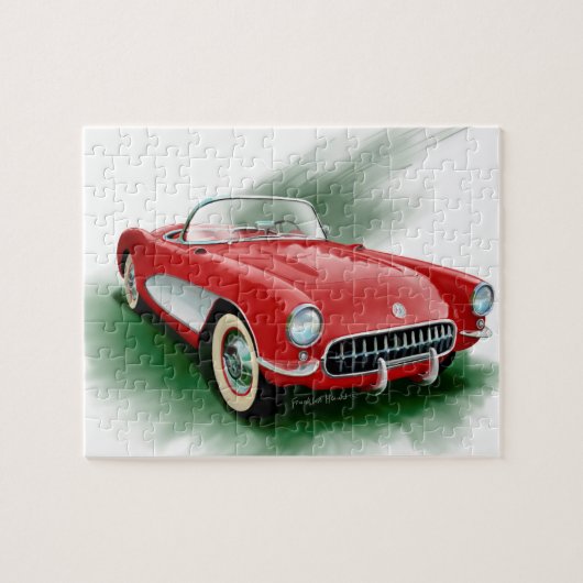 Corvette 1957 legpuzzel (Horizontaal)