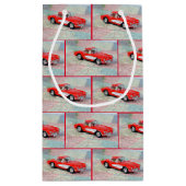 Corvette 1957 op de routekaart klein cadeauzakje (Achterkant)