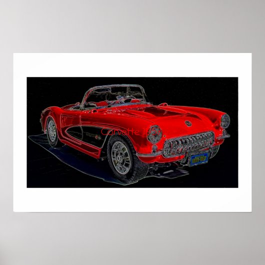 Corvette 1957 poster (Voorkant)
