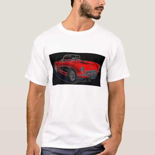 Corvette 1957 t-shirt (Voorkant)
