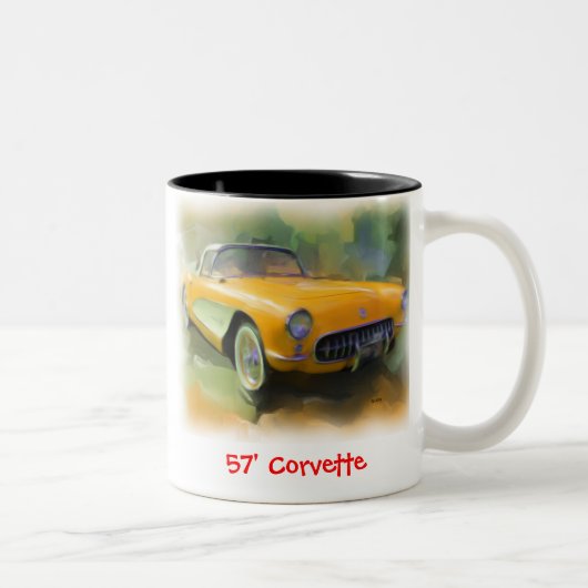 Corvette 1957 tweekleurige koffiemok (Rechts)