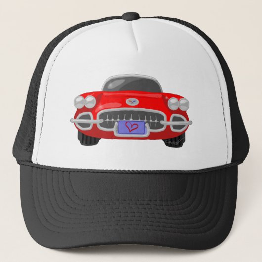 Corvette 1958 trucker pet (Voorkant)