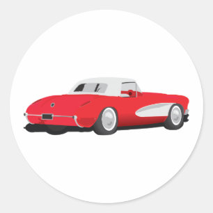 Corvette 1959 ronde sticker