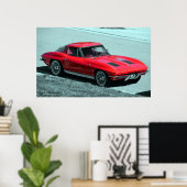 Corvette 1963 poster (Thuiskantoor)
