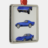Corvette 1970: Blauwe finish: Metalen Ornament (Rechts)