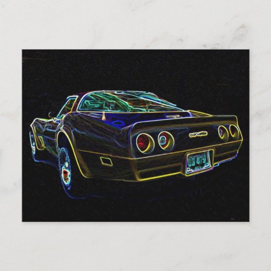 Corvette 1980 briefkaart (Voorkant)