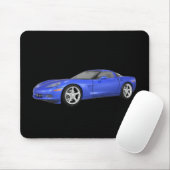 Corvette 2008: Sportauto: Blauwe afwerking: Muismat (Met muis)