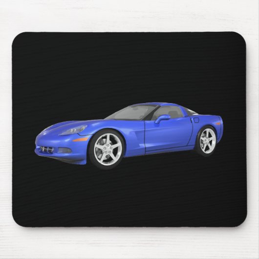 Corvette 2008: Sportauto: Blauwe afwerking: Muismat (Voorkant)