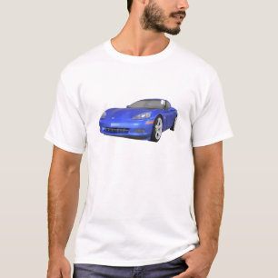 Corvette 2008: Sportauto: Blauwe afwerking: T-shirt