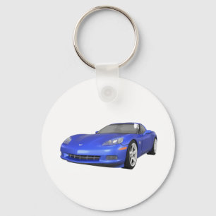 Corvette 2008: Sportauto: Blauwe finse: Sleutelhanger