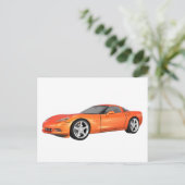 Corvette 2008: Sportauto: Oranje finish: Briefkaart (Staand voorkant)