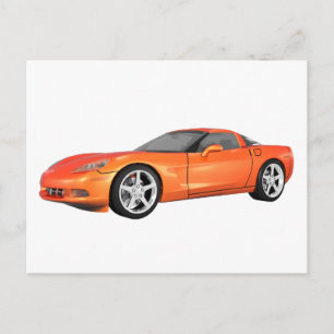 Corvette 2008: Sportauto: Oranje finish: Briefkaart