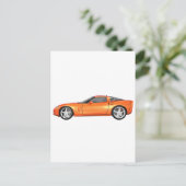 Corvette 2008: Sportauto: Oranje finish: Briefkaart (Staand voorkant)
