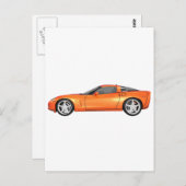 Corvette 2008: Sportauto: Oranje finish: Briefkaart (Voorkant / Achterkant)