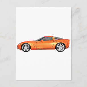 Corvette 2008: Sportauto: Oranje finish: Briefkaart