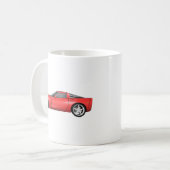 Corvette 2008: Sportauto: Rode afwerking: Koffiemok (Voorkant links)