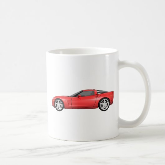 Corvette 2008: Sportauto: Rode afwerking: Koffiemok (Rechts)