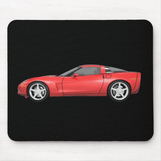 Corvette 2008: Sportauto: Rode afwerking: Muismat (Voorkant)