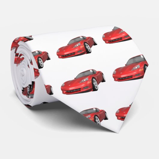 Corvette 2008: Sportauto: Rode afwerking: Stropdas (Opgerold)
