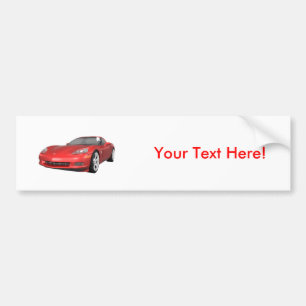 Corvette 2008: Sportauto: Roodfinish: Bumpersticker