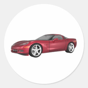 Corvette 2008: Sportauto: Snoep Apple Finish: Ronde Sticker