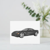 Corvette 2008: Sportauto: Zwarte afwerking Briefkaart (Staand voorkant)