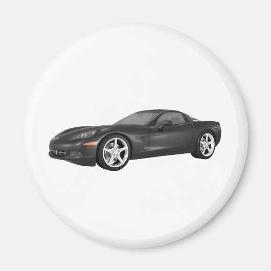 Corvette 2008: Sportauto: zwarte finse Magneet (Voorkant)