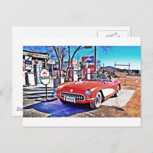 Corvette 66 briefkaart (Voorkant / Achterkant)