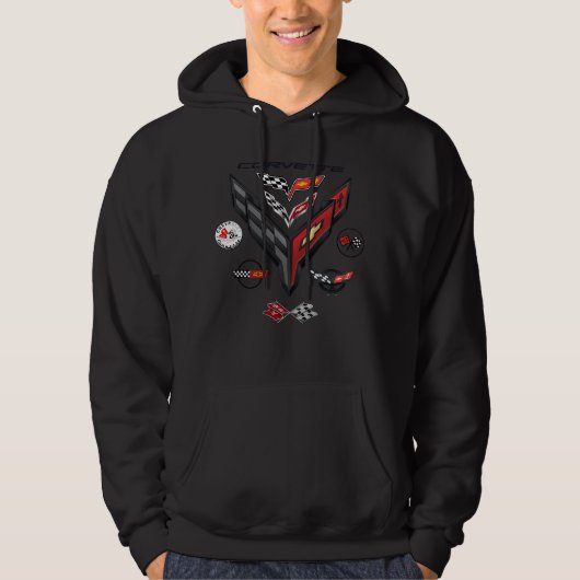 CORVETTE 8 GENERATIES BADGE HOODIE (Voorkant)