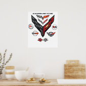 CORVETTE 8 GENERATIES BADGE POSTER (Keuken)