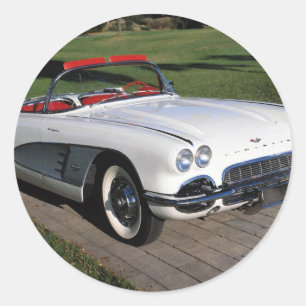Corvette antiek auto's klassieke auto's ronde sticker
